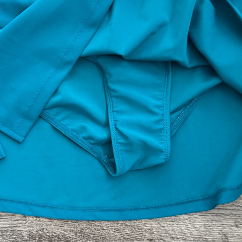 ZeroXposur Teal & Aqua Tie-Dye Tankini with Skort - Picture 7 of 8